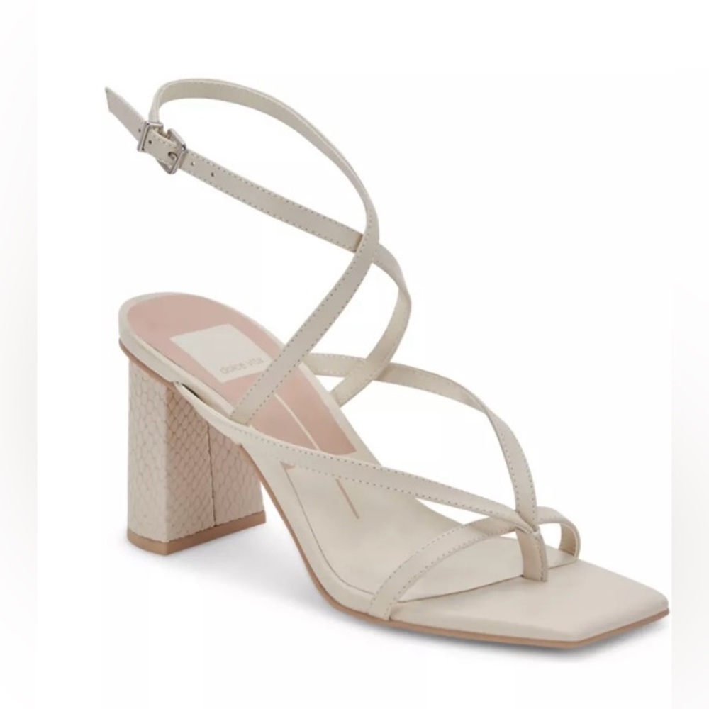 Dolce Vita Paroo Strappy Sandals – Ivory Leather – Size 7